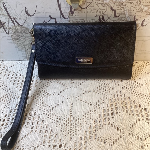 Kate Spade Phone holder Black Wallet f/iPhone  7/8 - Picture 1 of 9